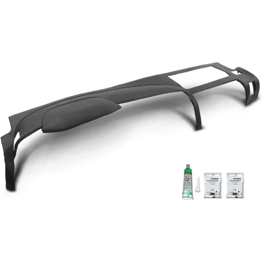 

Dash Cover Dashboard Compatible with Chevy Silverado GMC Sierra 2007-2013 Fit Dual Glovebox Style Dashes Only Black Perfect for