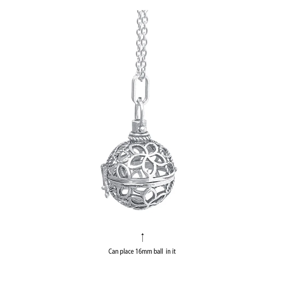 Musik Chime Mexiko Angel Ball Anrufer Medaillon Halskette Antik Vintage Schwangerschaft Ätherisches Öl Diffusor Aromatherapie Halskette – Detail 12