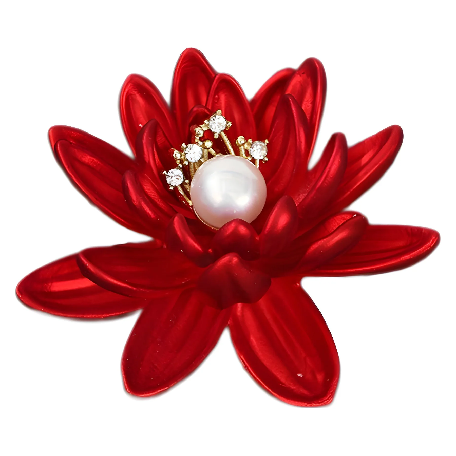 Sweet Flower Shape Lapel Pin Inlaid Shiny Rhinestones Brooches All-match Versatile Corsage Accessories Brooches for Women