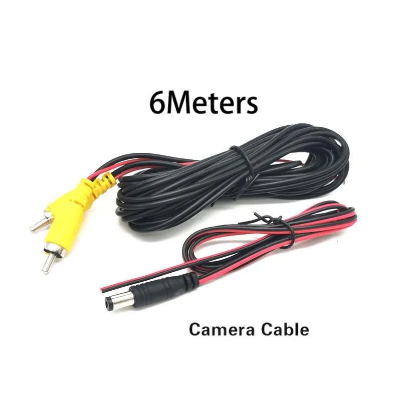 RCA 6M Video Cable Car Reversing Rear View Parking Camera For Connecting Reverse Camera With Car Multimedia Monitor ﻿Universal