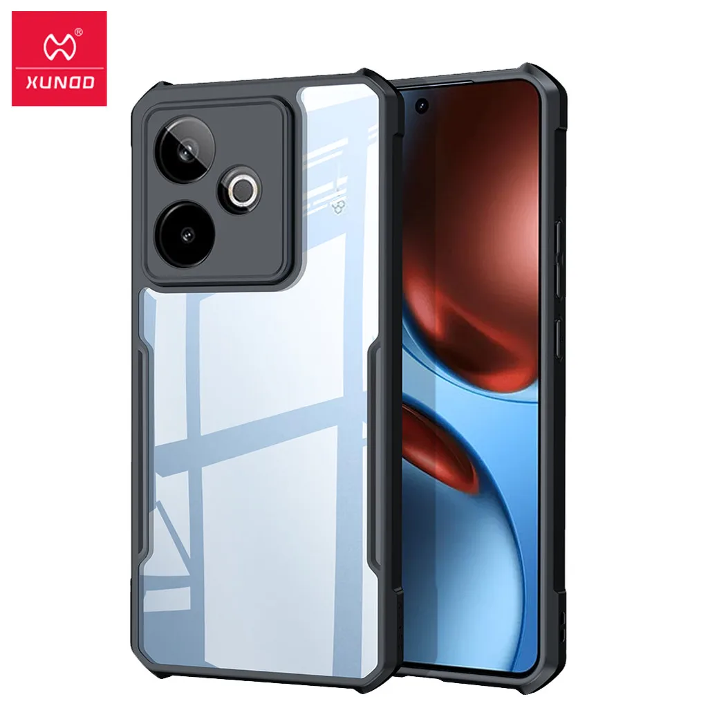 

Для Realme GT7, GT 7T 5G чехол Xundd подушка безопасности противоударный прозрачный ПК + защитный задний бампер из ТПУ