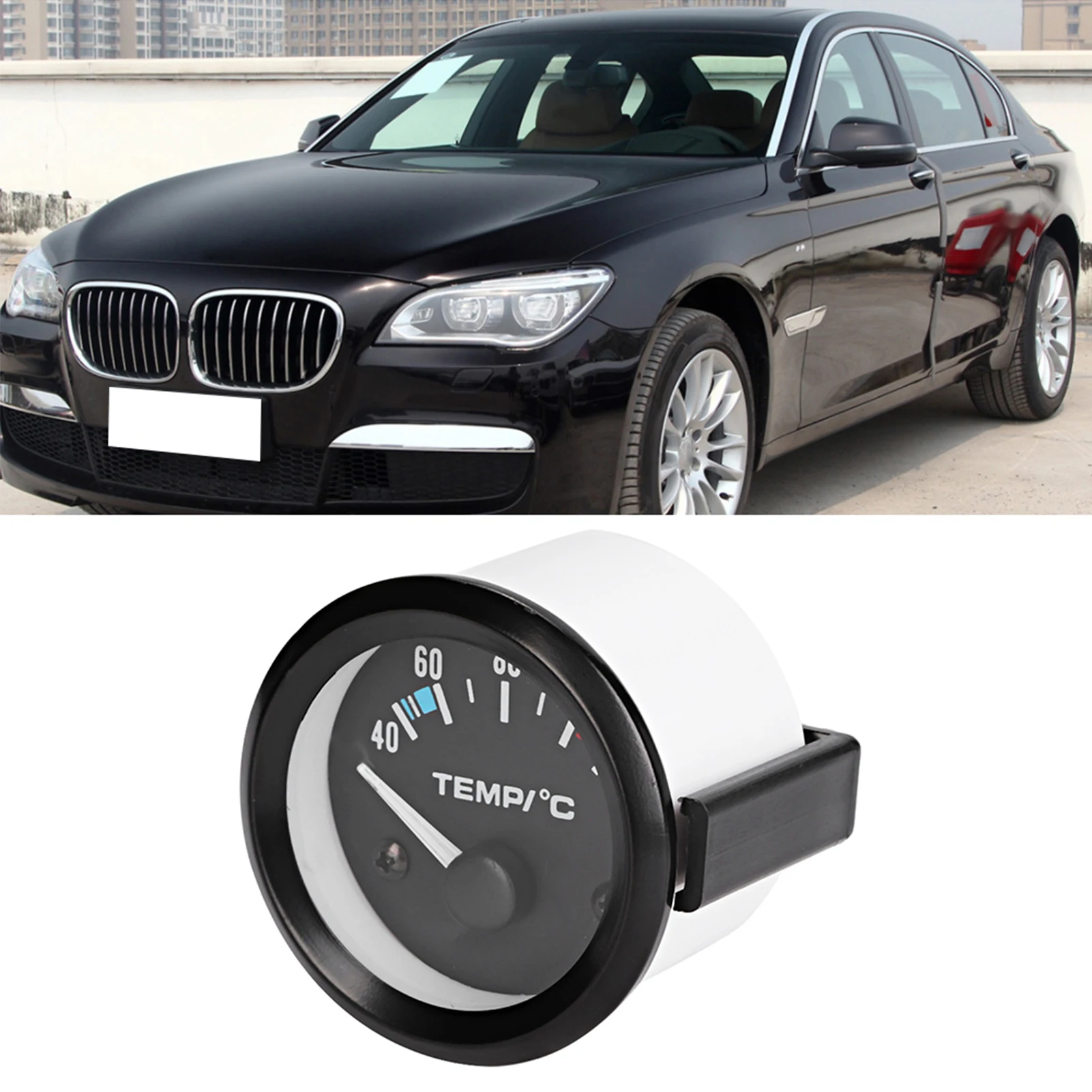 New 1Pc Vehicle Meter 12V Automobile Car Gauge 2inch/52mm Water Temp Black Shell Car Meter With Sensor Water Temperature