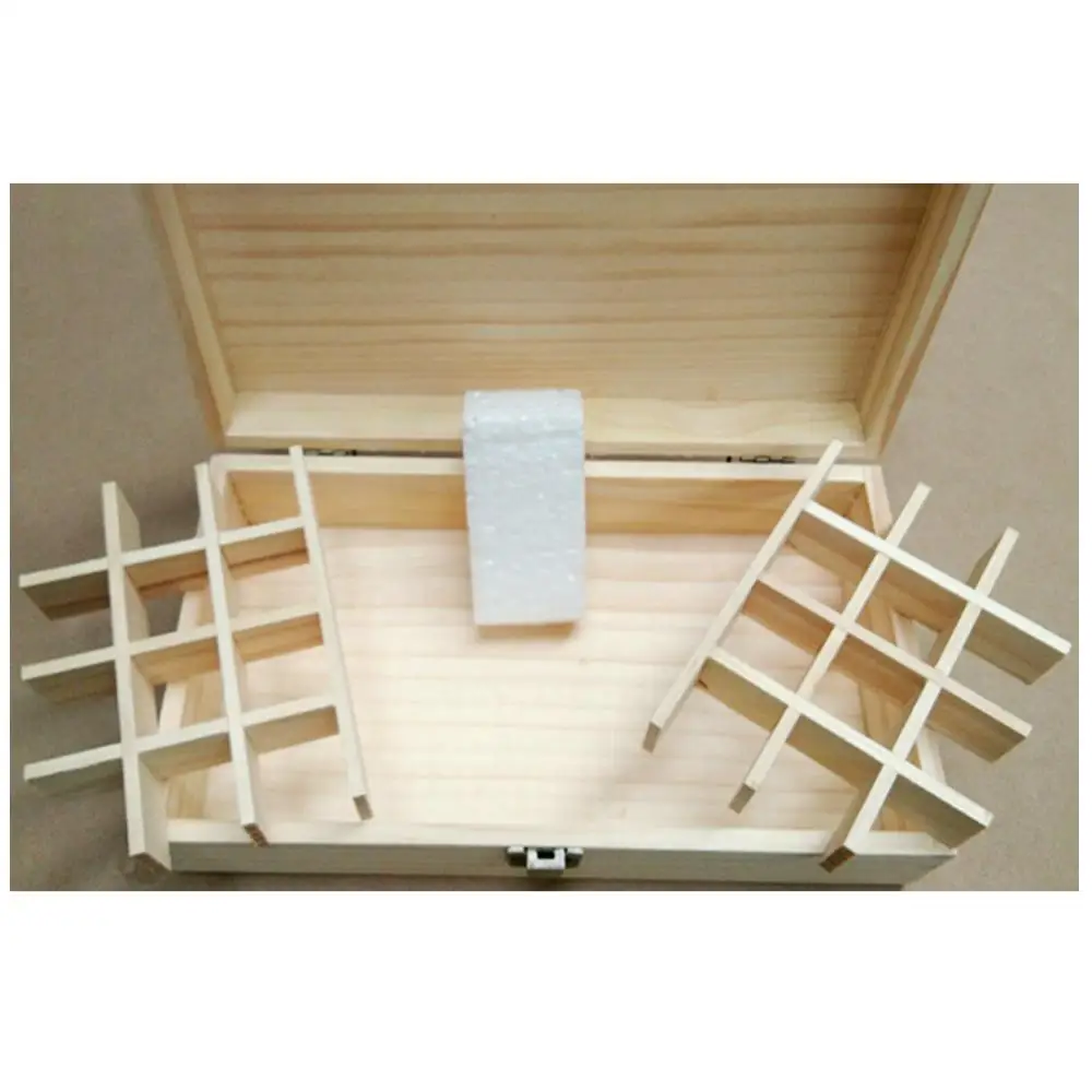 Wooden Essential Oil Box Container Organizer Sturdy Light Weight Excellent Craftsmanship Solid Natural Wood Storage Case 나무 용기