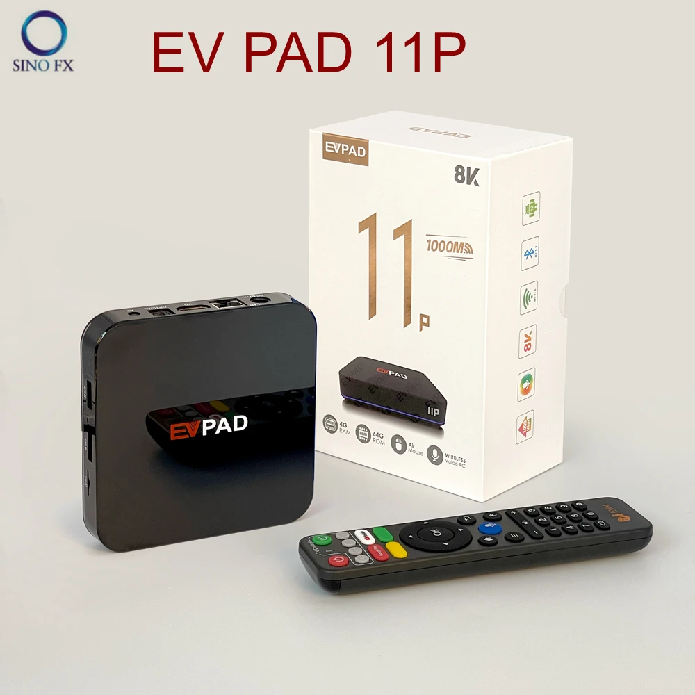 

EVPAD 11P Новое поступление Android 12,0 ТВ-приставка 4 ГБ + 64 ГБ Wi-Fi 7 умный медиаплеер Evpad11P