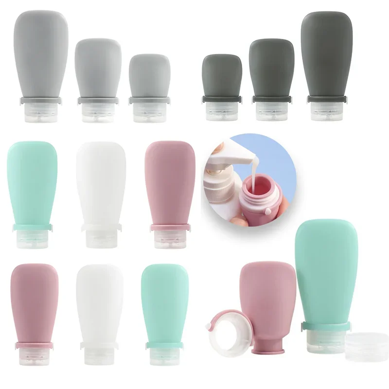 

20pcs 30ml/60ml/90ml Travel Silicone Bottles for Toiletries Empty Leak Proof Refillable Bottles for Shampoo Lotion Conditioner