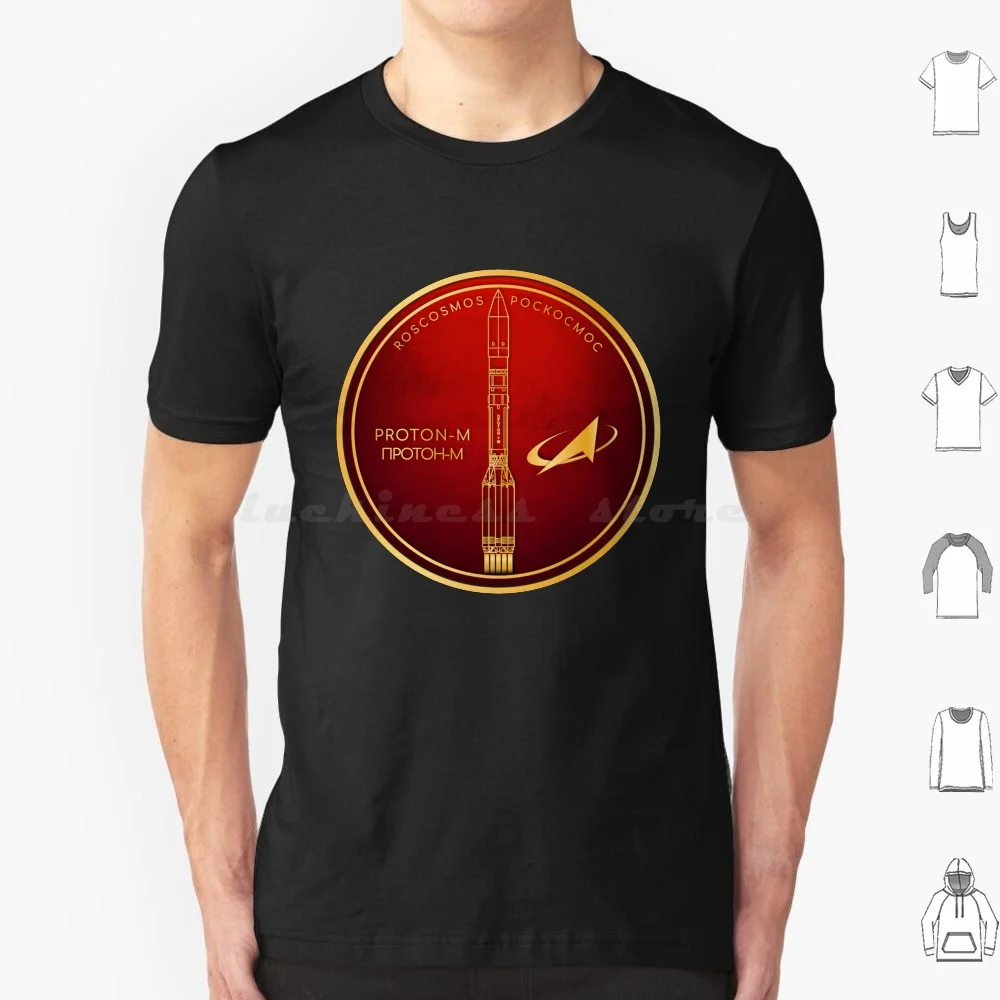 Proton-M ( Roscosmos ) Badge : Red & Gold T Shirt Cotton Men Women DIY Print Protonm Proton Proton S Roscosmos Exploration