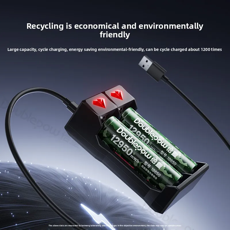 18650 3.7V High Capacity Rechargeable Battery for Flashlight Fan Camping Lantern Emergency Light Power Tools