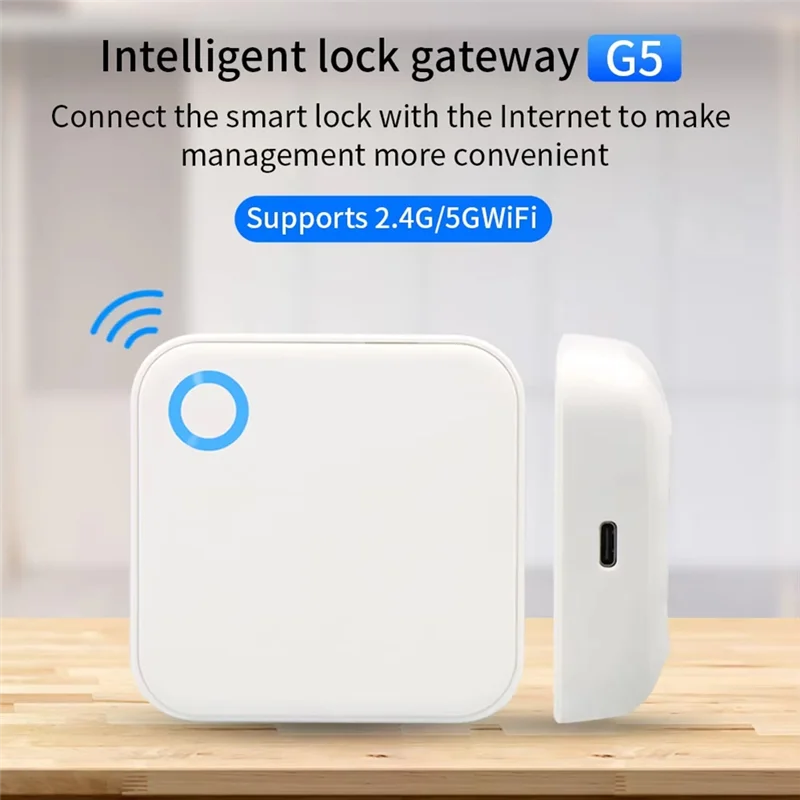 N93R 2.4G + 5G TTLOCK WIFI Gateway G5 Bluetooth Mesh Door Lock Gateway G5 Per Tthotel TTLOCK APP Hotel Lock Hub