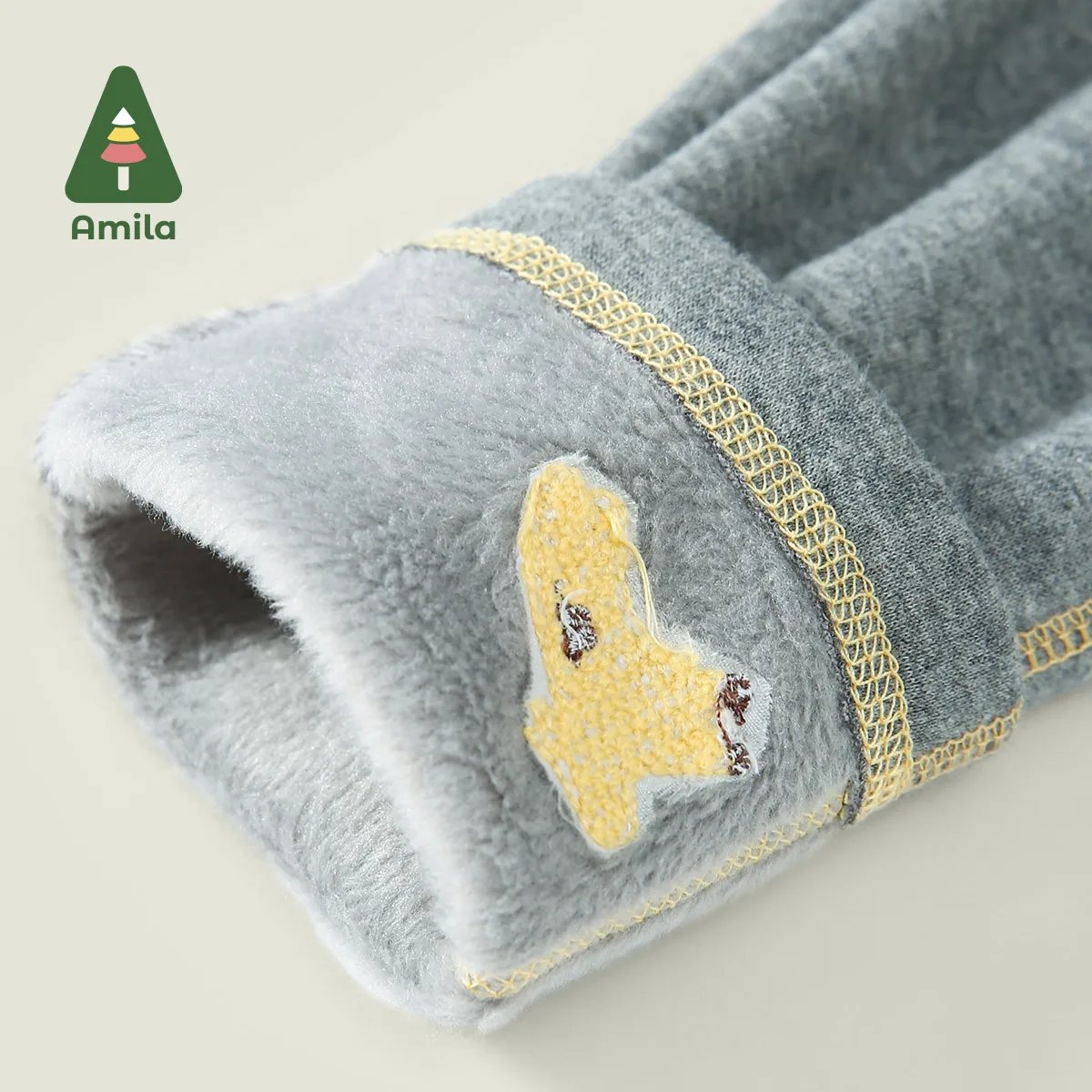 Amila Baby Leggings 2024 Winter New High Quality Girls Solid Color Soft Warm Plus Velvet Casual Loose Children’s Trousers