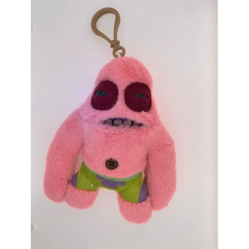 Fuggler وحوش قبيحة الأصلي الأسنان ألعاب من القطيفة الفجوة الأسنان سبونجبوب العينين ليوبارد طباعة أفخم المفاتيح قلادة الهدايا الساخنة