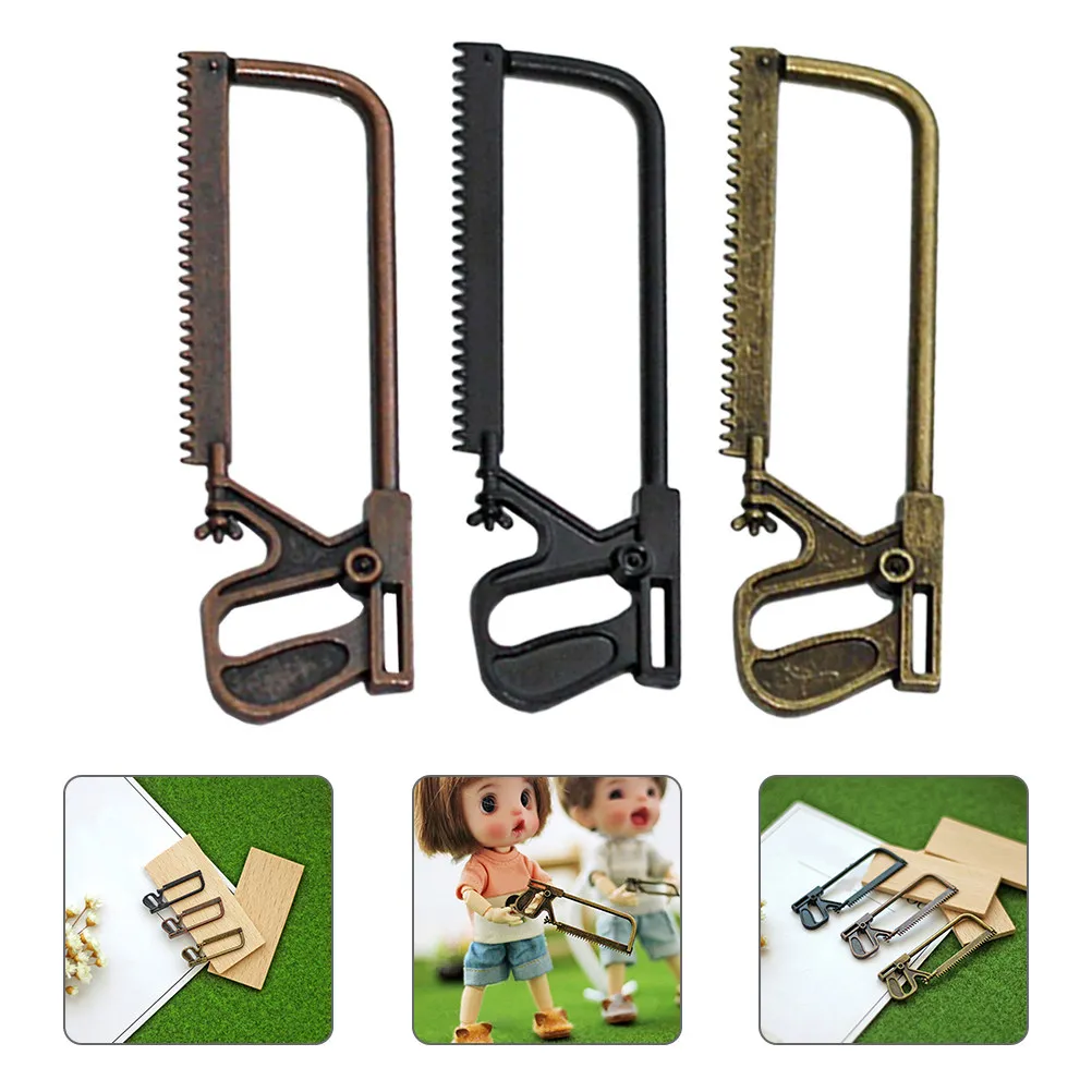 

Набор из 3 миниатюрных пил для симуляции садовых работ, инструменты для декорации микроландшафта, аксессуары для миниатюрного сада