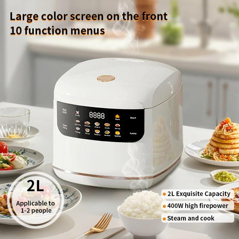2L Electric Rice Cooker 1-3 People 110V 220V Multi Cooker Non-Stick Pot Smart Mechanical MultiCooker Steamed Rice Pot For Home