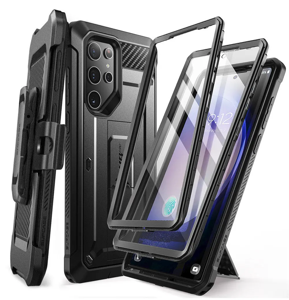 For Samsung Galaxy S24 Ultra Case 2024 SUPCASE UB Pro Full-Body Dual Layer Rugged Belt-Clip Case with Built-in Screen Protector
