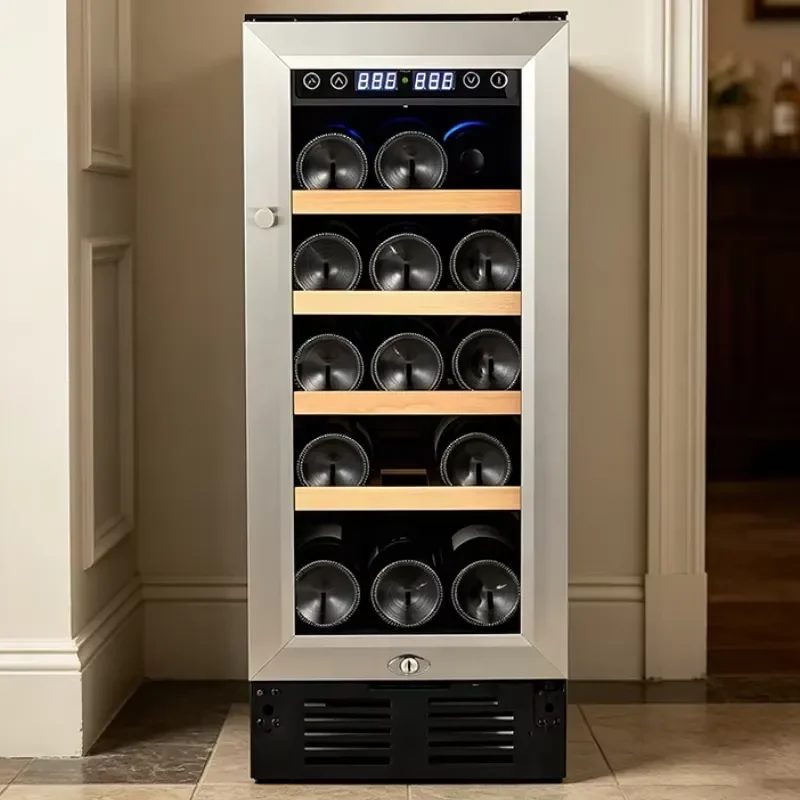JiuFu Wine Cooler Cabinet Display Automatically Temperature Control Small Wine Fridge with Humidity Control
