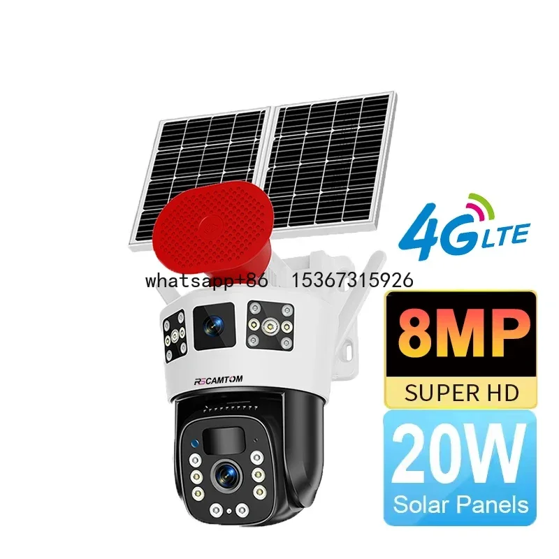 

Dual Lens 4K Outdoor AI Automatic Tracking 4G Wireless with Two-Way Voice Smart CCTV