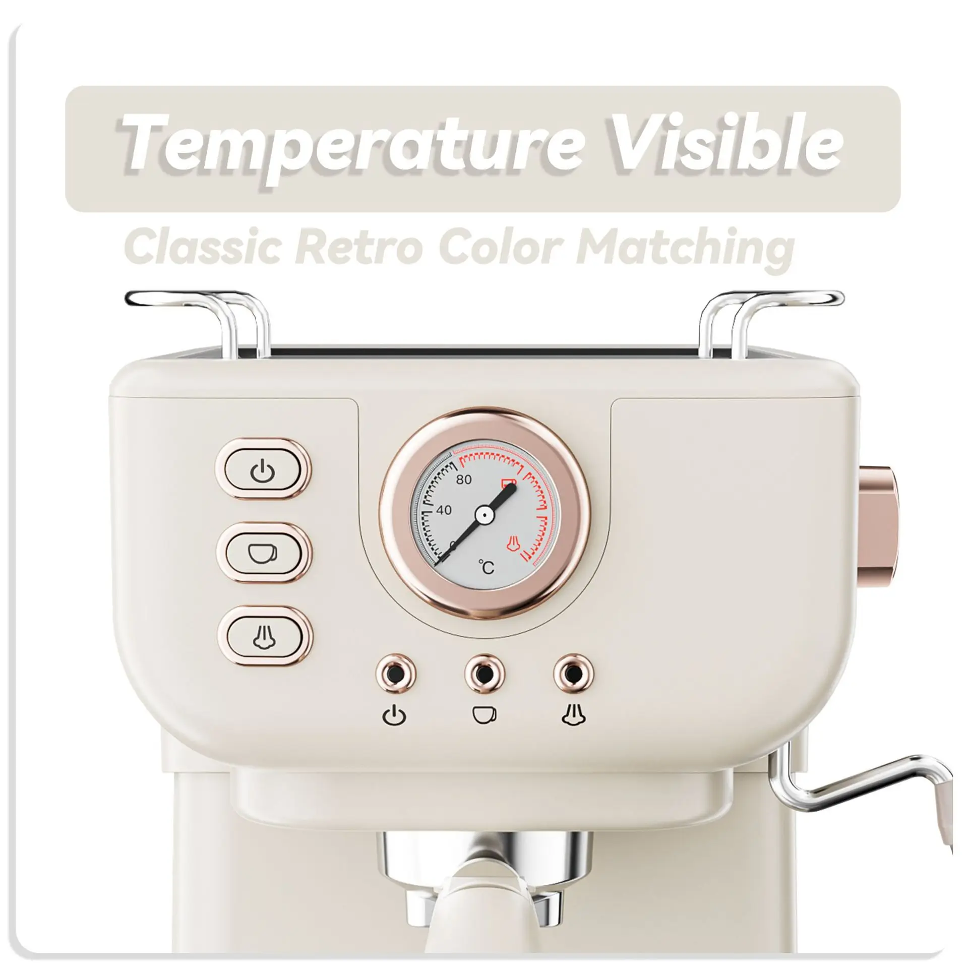 Household semi-automatic integrated retro concentrated high pressure extraction milk foam pressure coffee machine