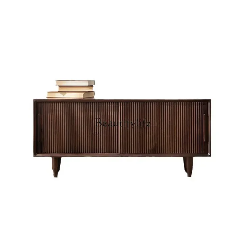 02Modern simple solid wood shoe stool rattan storage cabinet seated shoe changing stool