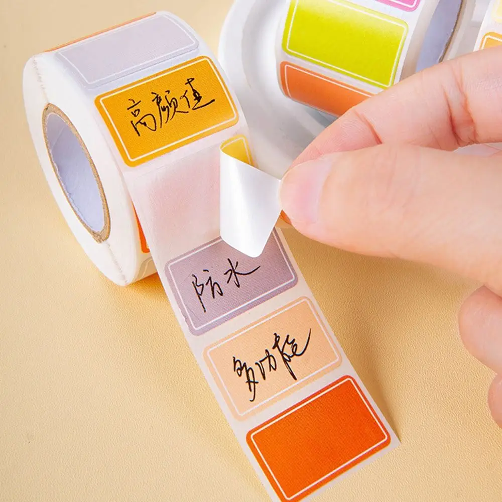 Portable Waterproof Label Stickers Blank Stationery Supplies Name Sticker Self-adhesive Tag Sticker