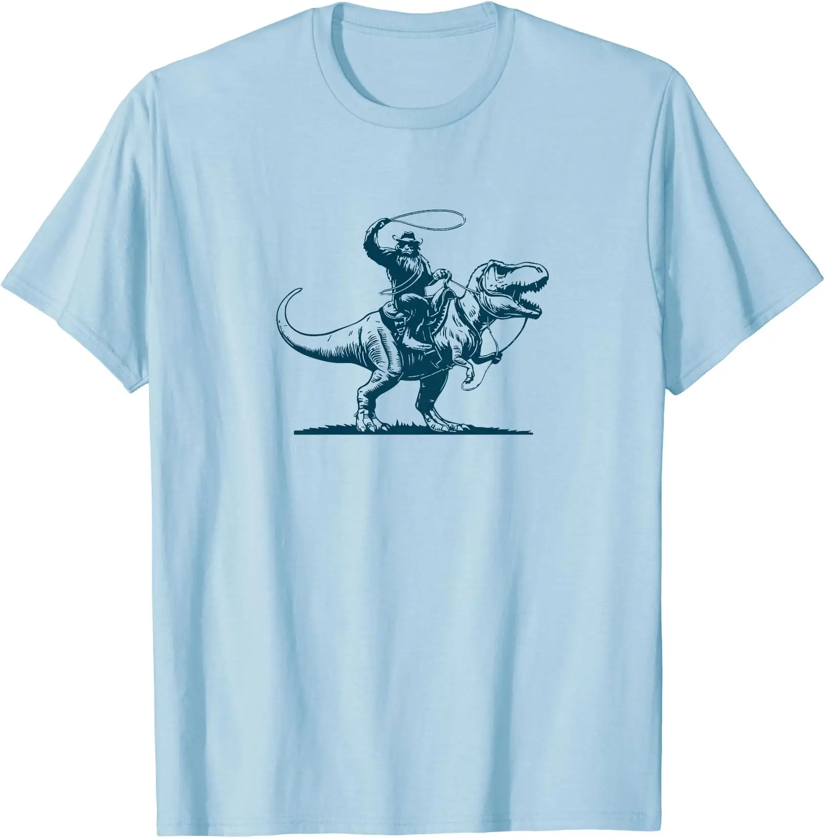 

Sasquatch T-Rex Rodeo Rider Funny Bigfoot & Dinosaur T-Shirt Unisex Men Summer Tees Cotton Luxury brand vintage oversized