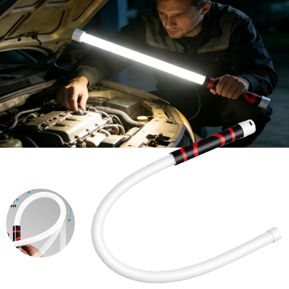 

Гибкий силиконовый светодиодный рабочий фонарь 73 см, перезаряжаемый, высокой яркости, с длительным сроком службы батареи, для ремонта автомобилей и инспекций