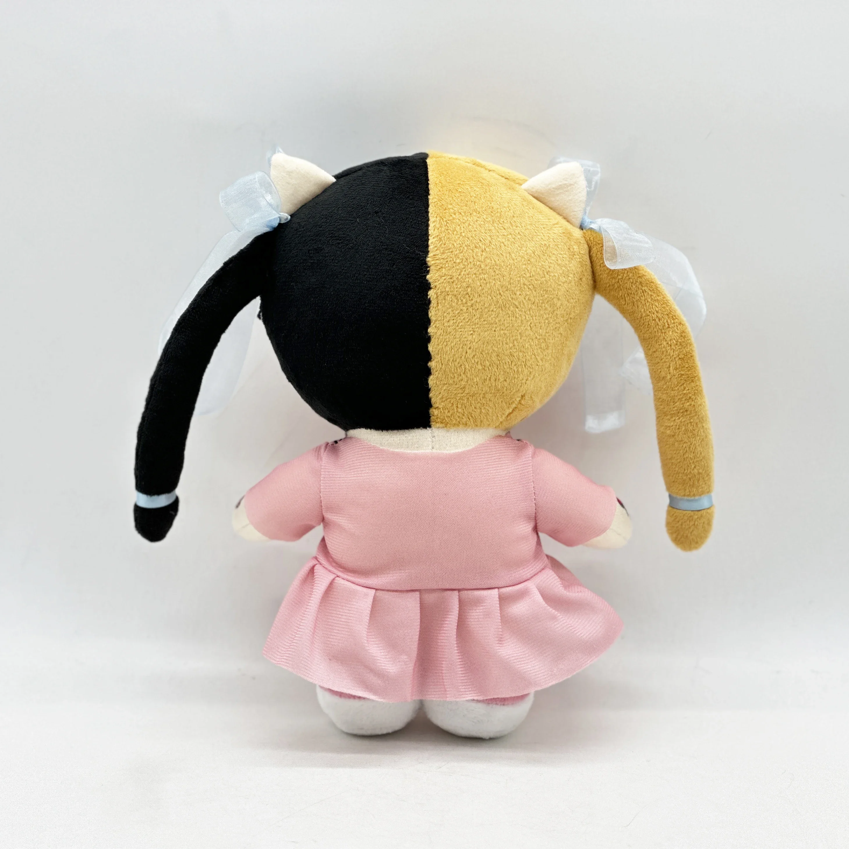 Peluche Hello Kitty Melanie Martinez, cheveux noirs et jaunes, beurre avec robe rose, jouets en peluche pour garçons et filles, cadeau de renforcement GérStrengthening