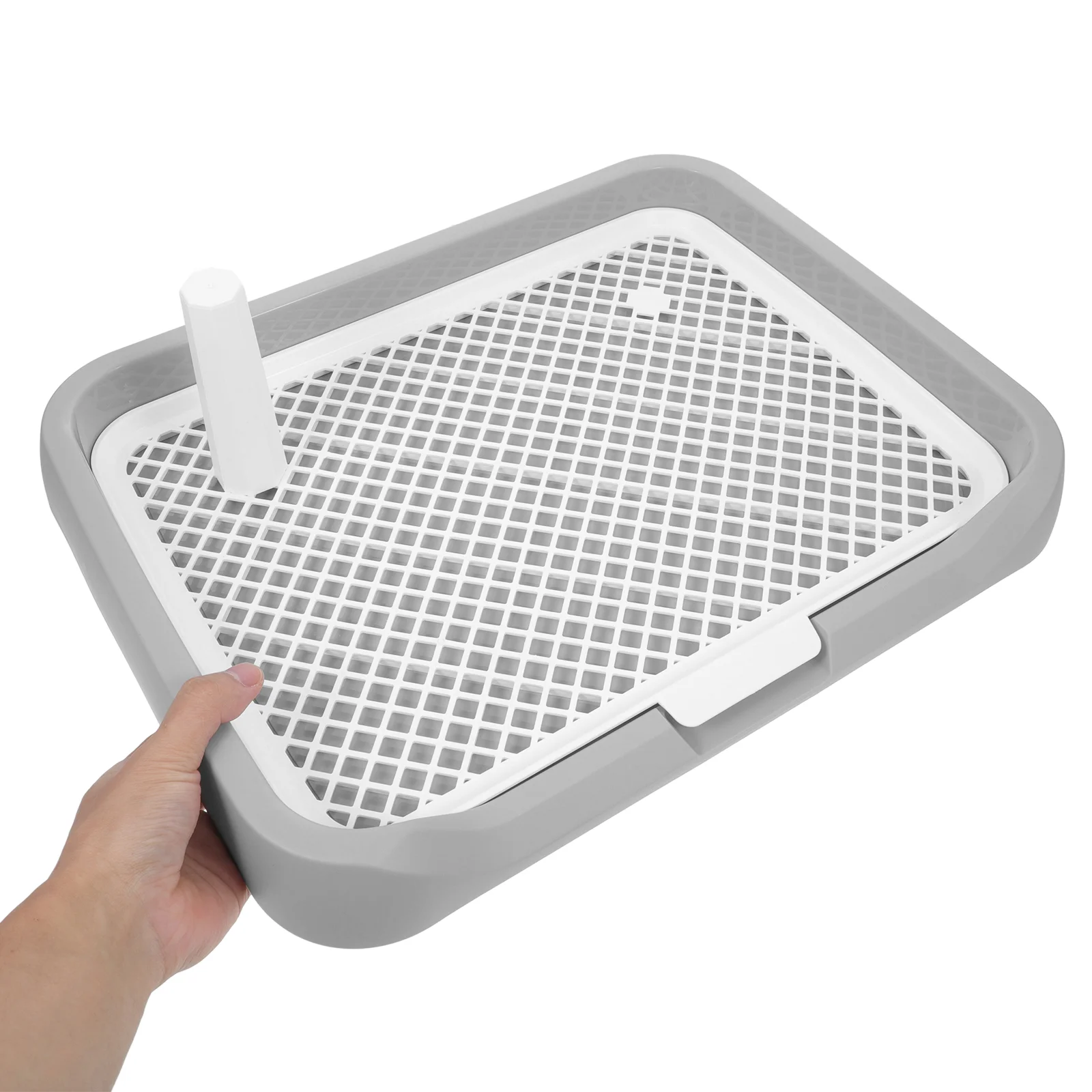 Lavabo para caca de inodoro para perros, orinal interior, bandeja para orinal, sartén de entrenamiento para mascotas, soporte para almohadilla para orinar para cachorros y mascotas