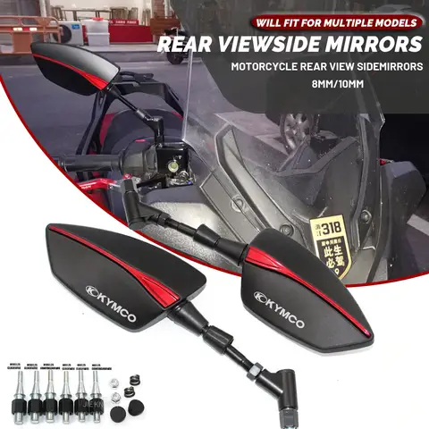 For KYMCO Xciting 250 300 400 AK550 AK 550 2017-2025 Motorcycle Adjustabale Rearview Left Right Rear View Mirrors Side Mirror