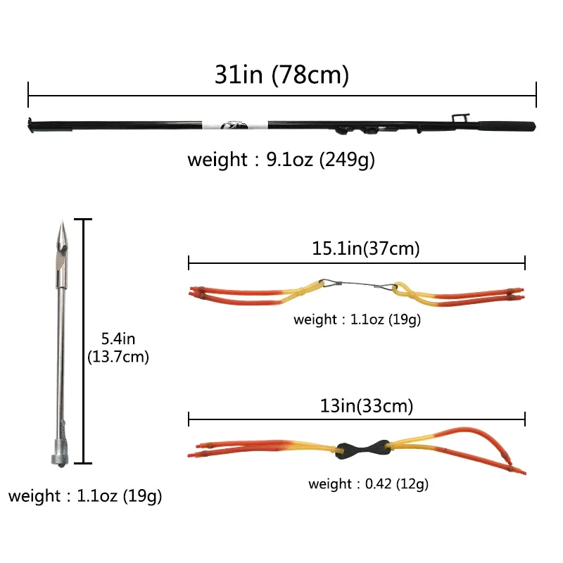 Long Fishing Slingshot Field Fishing Tool Metal Portable Archery Rod Simple Fish Dart Launcher Outdoor Fast Fishing Equipment