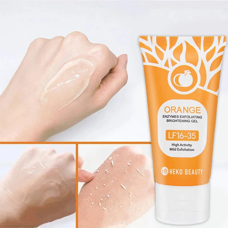 Vitamin C Orange Exfoliating Peeling Gel, Facial Scrub, Moisturizing Nourishing Deep Cleansing Pore Face Cream Beauty Skin Care