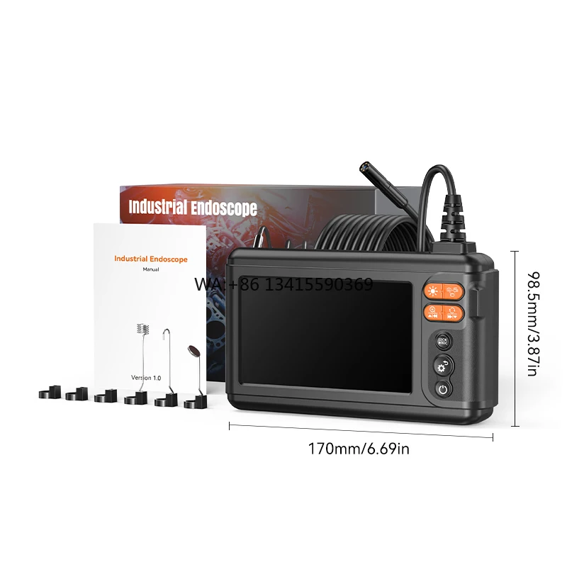 

Wholesales C50 5inch IPS Industrial Endoscope 8 Leds Lights Portable Single Lens 8.5mm 1m Endoscope