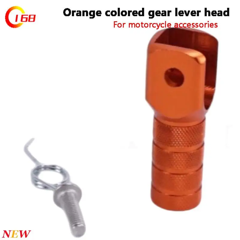 For motorcycle orange shift lever tip kit, durable shift lever with mounting bolt spr motorcycle shift head replacement parts