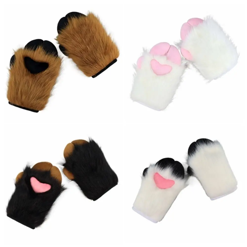 Kawaii الكرتون تأثيري حلي قفازات فروي رشاقته الأغنام حافر قفازات دافئة Fursuit Kigurumi تأثيري الدعائم نادي