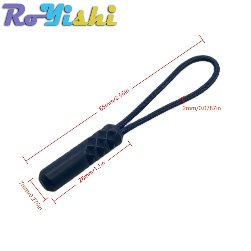 10-100pcs Zippers Pull Puller End Fit Rope Tag Replacement Clip Broken Buckle Fixer Suitcase Tent Backpack Zipper Cord