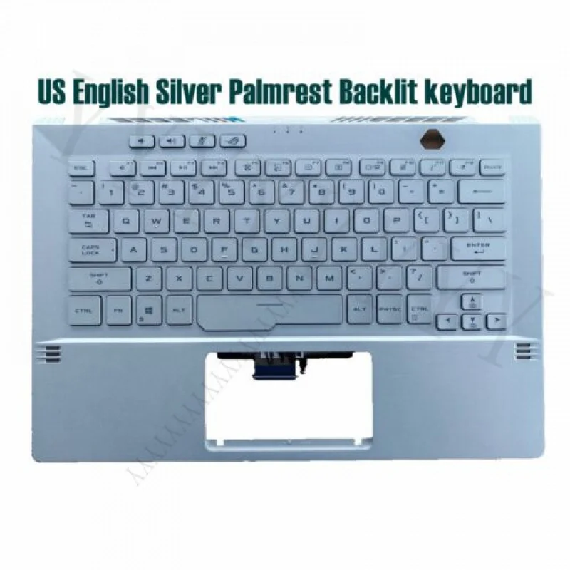 

QQ US Silver Palmrest white backlit keyboard for Asus GA401 GA401IV GA401IU GA401IH