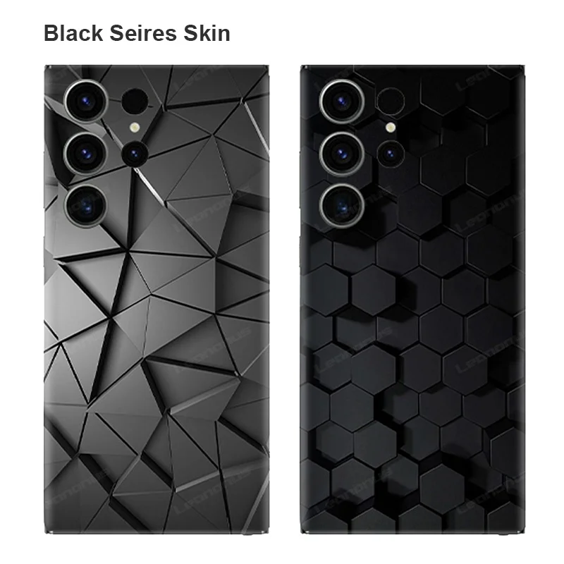 Black Crack Skin for Samsung Galaxy S23 S22 S24 Ultra A55 A54 5G Decal Back Protector Film Cover 3M Wrap Honeycomb Sticker