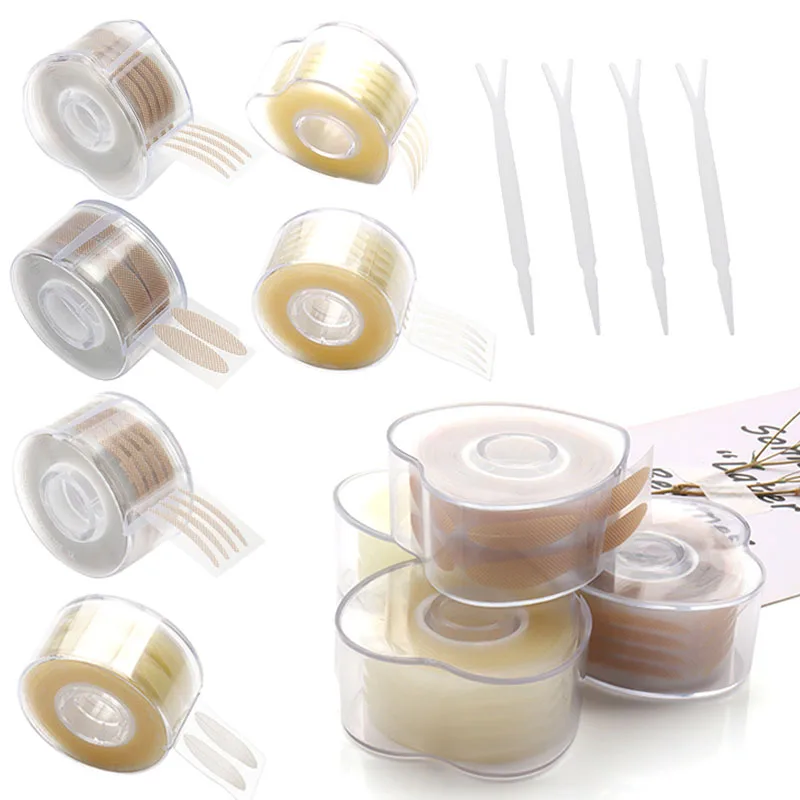 600 Pcs Clear Self-adhesive Invisible Eye Lift Strip Double Eyelid Tape Eyelid Stripe Big Fold Eyelid Sticker Makeup Beauty Tool