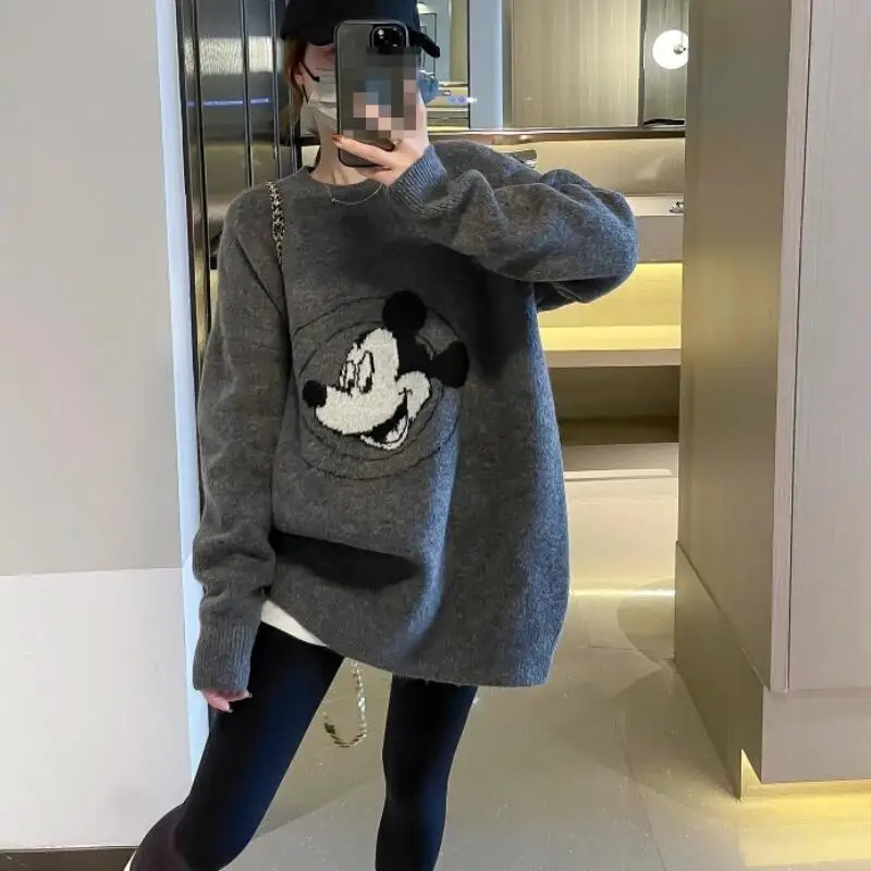 Girls Warm Kawaii Pullover Sweater Cartoon Autumn Winter Soft Waxy Bottoming Shirt Women's New Lazy Style Loose Knitted Sweater view 2