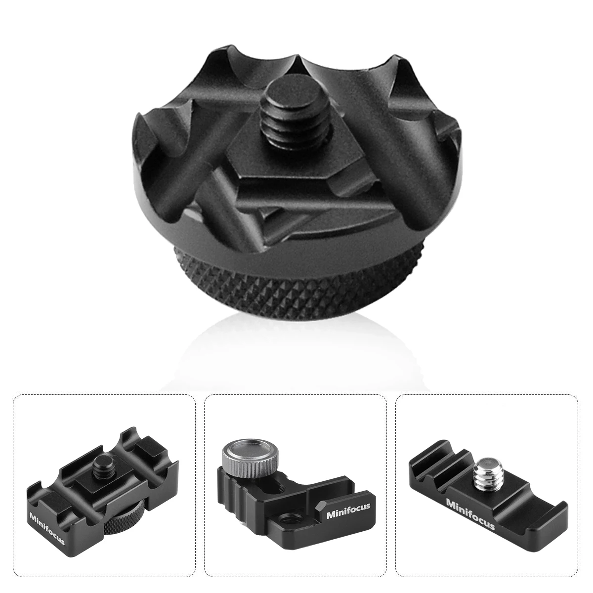 Aluminium Camera Cable Clamp Lock Protection Clip Fixator 6 Wire Slots with 1/4 Screw for DSLR Monitor Cage L Plate Cable Block