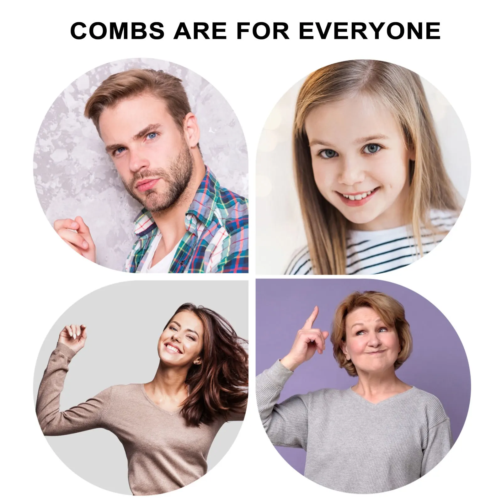 

5 шт. портативная складная зеркальная расческа антистатическая распутывающая компактная конструкция для путешествий белый зеленый фиолетовый