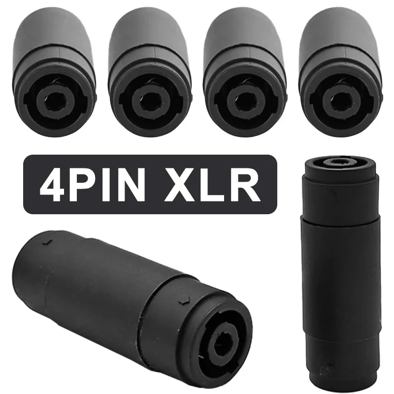 2Pcs Speakon Coupler Adapter 4 Pin Female to Female Dual Female Audio Speaker Cord Extension Connector 4Pole Extender Connector