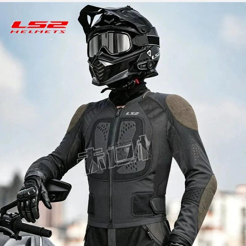 

LS2 RS209 Unisex Motorcycle Armor Jacket 4‑Season Sun‑Proof Breathable Anti‑Impact Motorbike Riding Suit Motorcycle Touring