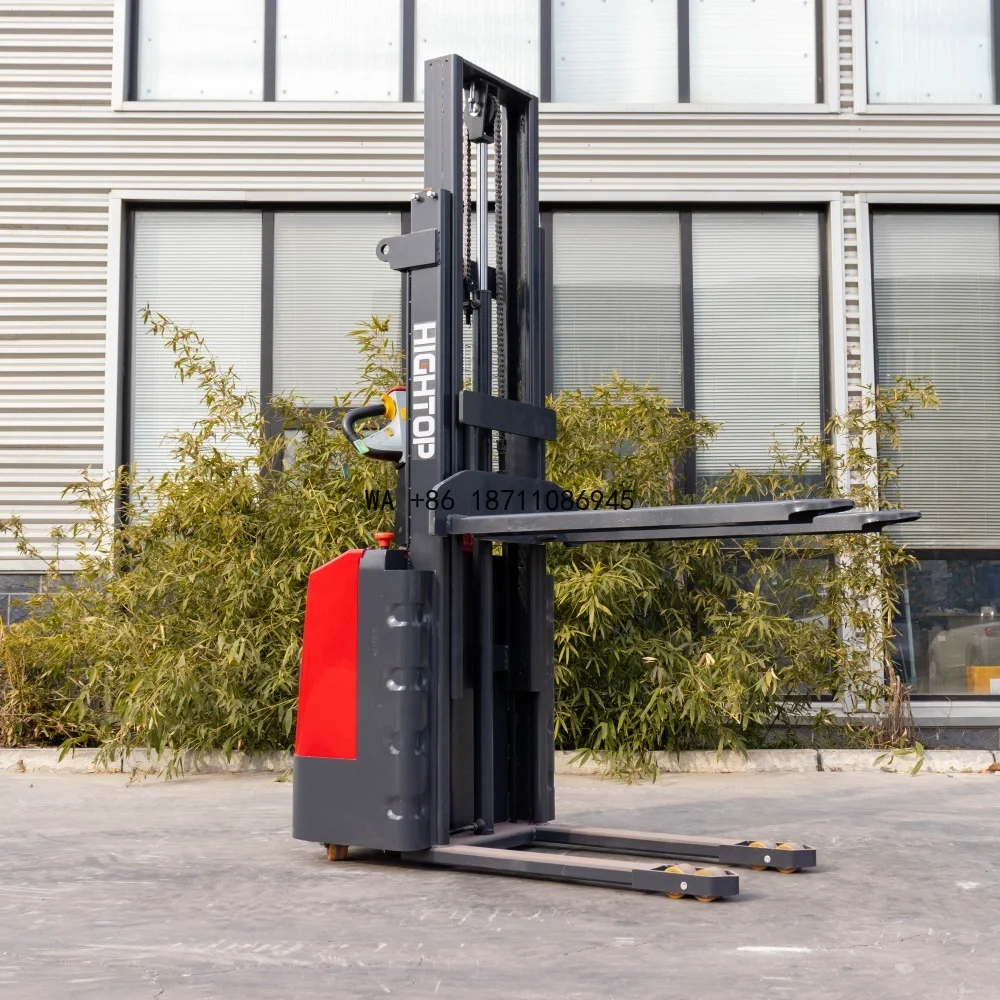 Full Electric Semi Self Stacker Walking Stacker Self-Loading Forklift with CE certification