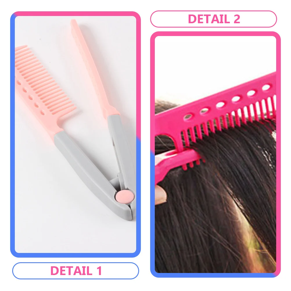 

3Pcs V Shaped Hairdressing Straightener Comb Premium Quality Efficient Styling for Salon Use Hair Straightening Comb