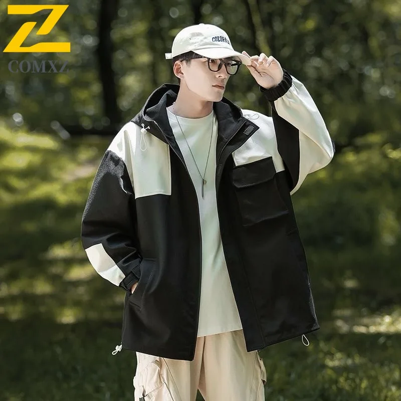 

COMXZ легкая ветровка, усовершенствованная водонепроницаемая уличная приключенческая езда на велосипеде, скалолазание, однотонные куртки, мужская одежда Chaqueta