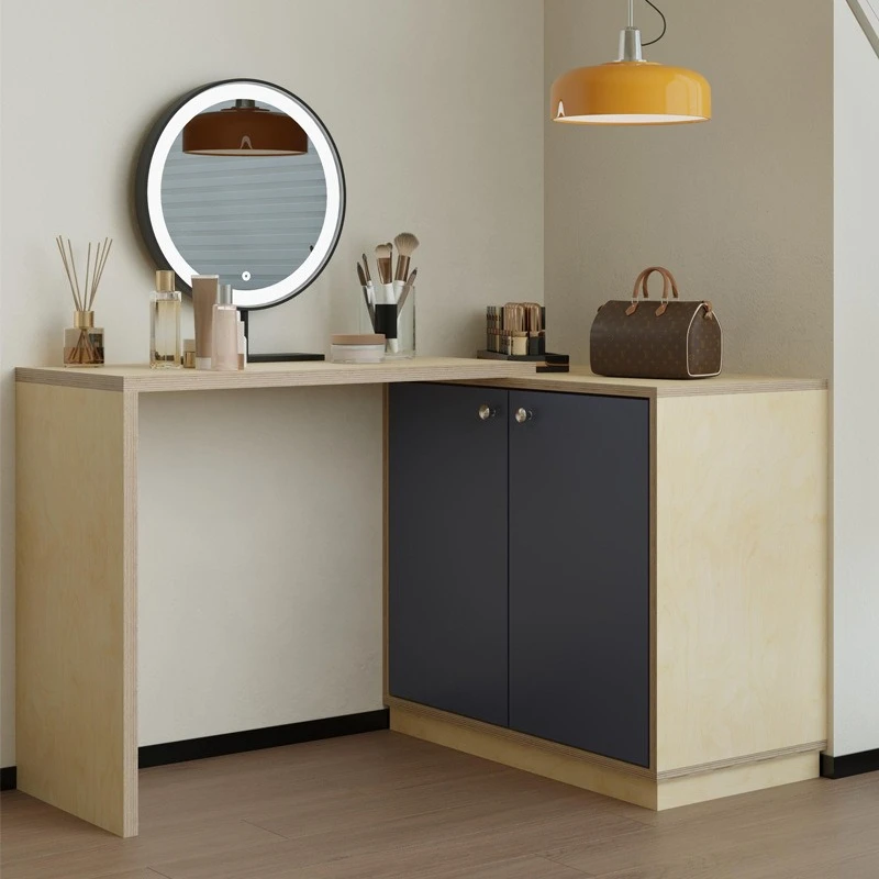 

Birch Wood Dressing Table – Minimalist Solid Wood Vanity with Storage, Perfect for Small Bedrooms