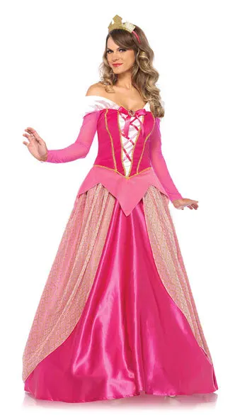 

Pink Long Sleeve Aurora Sleeping Beauty Princess Dresses Halloween Cosplay Sleeping Beauty Princess Aurora plays Costume