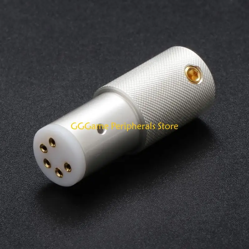 U55B Turntable DS02 Female 5Pin DIN Connector 24K Gold Plated Tonearm Plug for Optimaled Sound