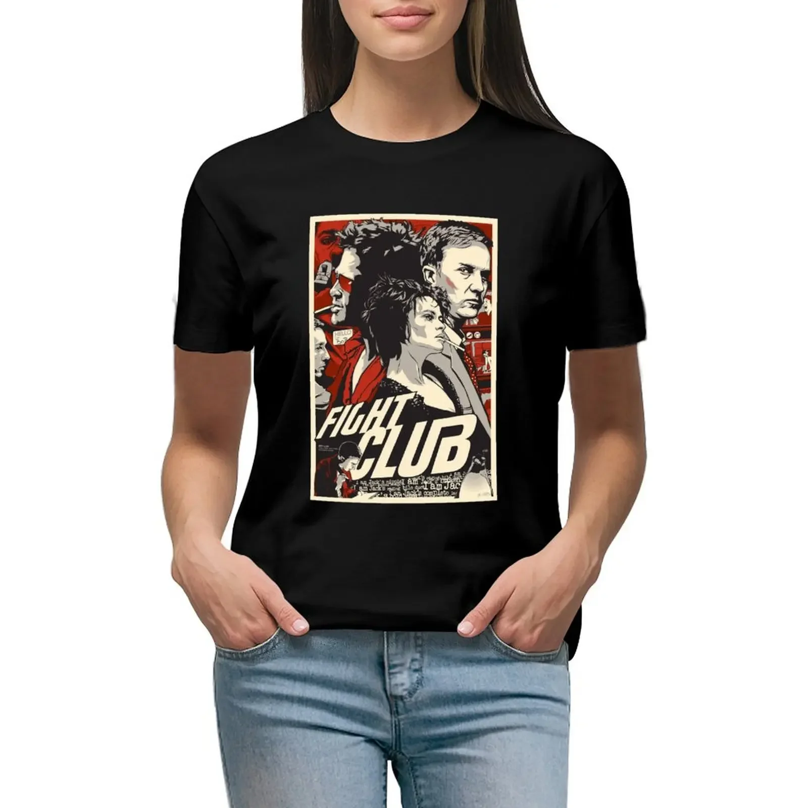 

Fight Club T-Shirt plain animal prinfor customs design your own summer clothes Women clothing