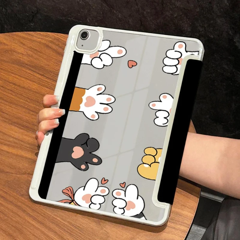 

Smart Cover Case for 10.2 7th 8th 9th Gen IPad 10th Generation Lovely Cartoon Animal Paws IPad Air 5 Air 4 10.9 Tablet Case