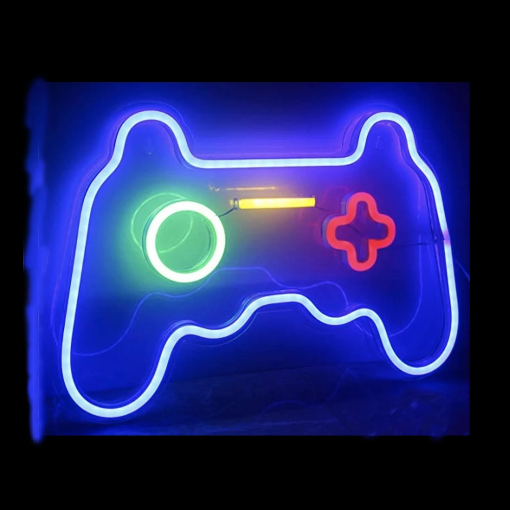 

Game Controller Neon Light Sign Custom Handmade Real Glass Tube Game Room Store Wall Decor Display Advertise Lamp Gift 17"X14"